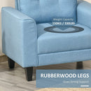 Anna Button Tufted Modern Contemporary Chair - Blue - Seasonal Overstock