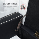 Benches, Osman 47" Nailhead Dark Grey Upholstered Storage Bench - Seasonal Overstock