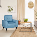 Anna Button Tufted Modern Contemporary Chair - Blue - Seasonal Overstock