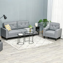 Anna Button Tufted Modern Contemporary Chair - Grey - Seasonal Overstock