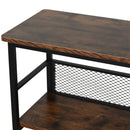 Petr Rustic Brown Industrial 3-Tier Bookshelf - Seasonal Overstock