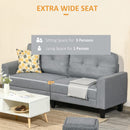 Anna Button Tufted Modern Contemporary Sofa - Grey - Seasonal Overstock