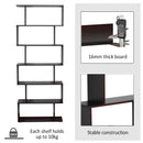 Zeke 6-Tier Black Bookshelf - Seasonal Overstock