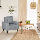 Anna Button Tufted Modern Contemporary Chair - Grey - Seasonal Overstock