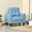 Anna Button Tufted Modern Contemporary Chair - Blue - Seasonal Overstock