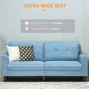 Anna Button Tufted Modern Contemporary Sofa - Blue - Seasonal Overstock