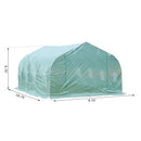 Greenhouses, 20 x 10 x 7ft Soft Cover Walk-In Greenhouse Green - Seasonal Overstock