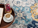 Florian Blue Area Rug by Mercury Splash - Seasonal Overstock