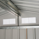 7' x 4' Tan Brown Metal Storage Shed - Seasonal Overstock