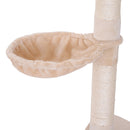 Cat Trees, Floor To Ceiling 5 Tier Cat Tree in Beige - Seasonal Overstock