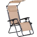 Patio Furniture, Darius 2pc Zero Gravity Chair Set - Beige - Seasonal Overstock