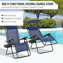 Patio Furniture, Darius 2pc Zero Gravity Chair Set - Blue - Seasonal Overstock