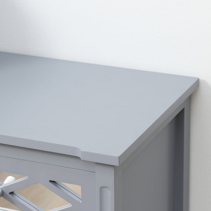 Galadriel 32" Grey 2-Door Side Bar Accent Cabinet - Seasonal Overstock