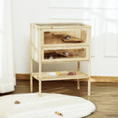 Natural Wood Small Animal and Hamster Playhouse Hamster Cage - Seasonal Overstock