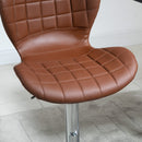 Norwin Adjustable Height Swivel Barstool (2 Pack) - Brown Faux Leather - Seasonal Overstock