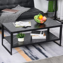 Reana Black Marble Look Coffee Table - Seasonal Overstock