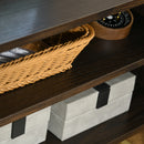 Richie Brown and Gold Cabinet Style TV Stand for TVS up to 55" - Seasonal Overstock