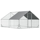Small Animal Habitats & Cages, 10' x 13' Steel Walk-In Chicken Coop Pen with Peaked Roof and Canopy - Seasonal Overstock