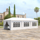 Canopy Tents, 10' x 28' White Party Canopy Tent with 8 Wall Panels - Seasonal Overstock