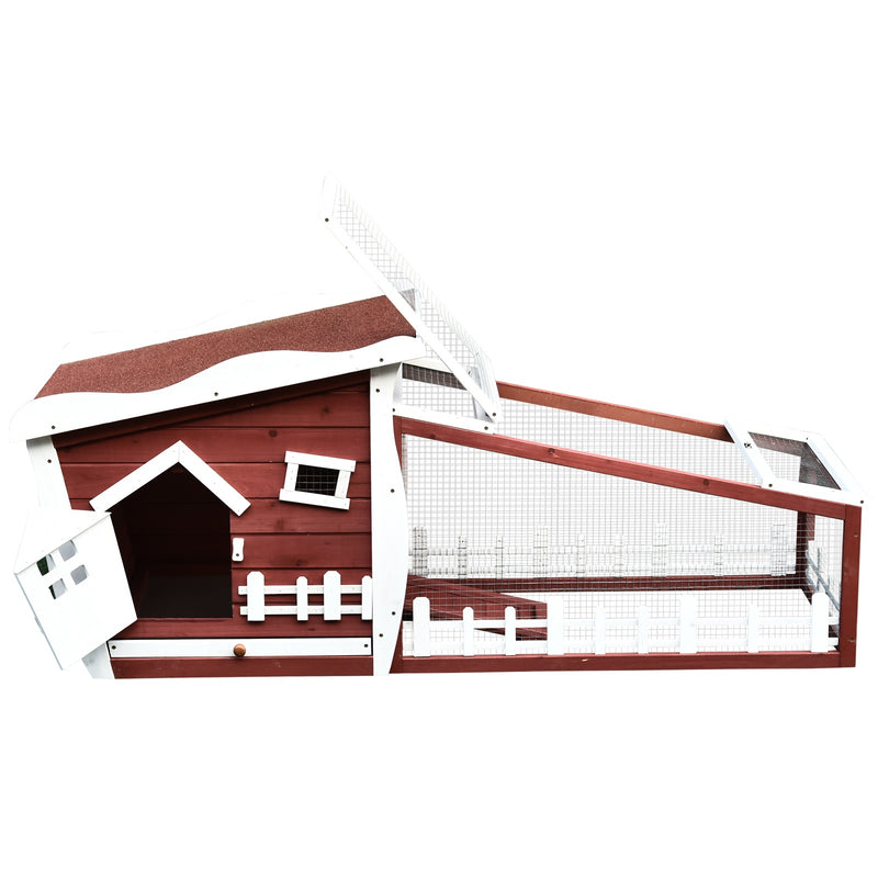 61.25" White Picket Backyard Critter House - Seasonal Overstock