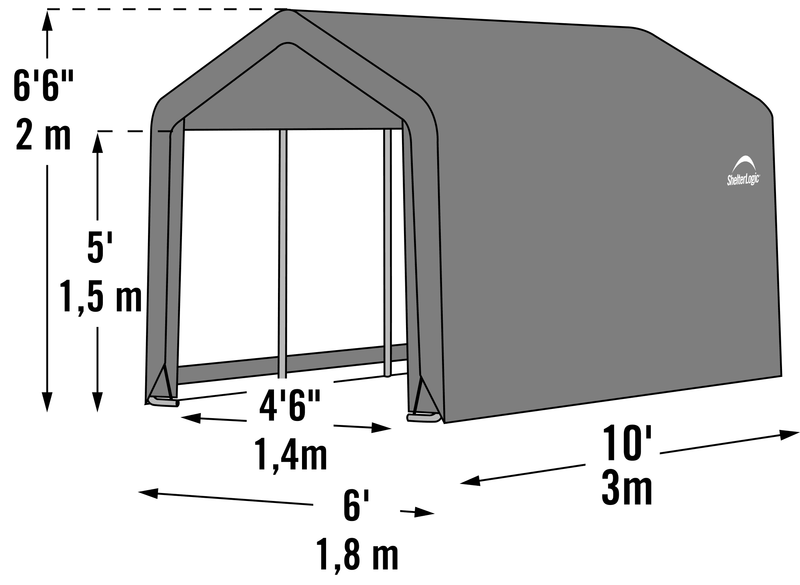 6' x 10' Shed-in-a-Box Grey - Seasonal Overstock