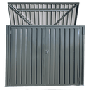 Storage Sheds, 6' x 3' Storboss™ Horizontal Utility Shed for Waste and Recycling Bins - Charcoal - Seasonal Overstock