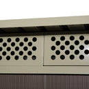 8.4' x 4.7' Grey Metal Utility Garden Shed with Side Storage - Seasonal Overstock