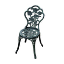 Adora 3pc Cast Iron Outdoor Bistro Set in Antique Green - Seasonal Overstock