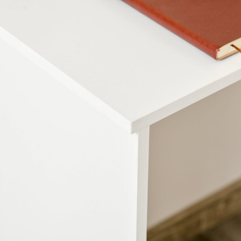 Soren Convertible Desk With Cabinet, Shelves and Drawer - White - Seasonal Overstock