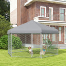 13.5' x 11.5' x 8.5' Outdoor Dog Kennel Play Pen For Dogs with Canopy