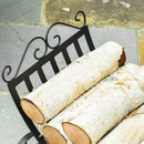 23" Arc Basket Style Firewood Rack Log Holder - Seasonal Overstock