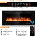 42" Ultra Thin Wall Mounted Electric Fireplace - Seasonal Overstock