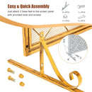 45" Gold Wrought Iron Fireplace Screen with 2 Doors - Seasonal Overstock