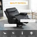 Recliner Chair, Amaris Manual Swivel Recliner Chair with Vibration Massage - Black - Seasonal Overstock