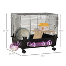 Hamster Cage Kit with Exercise Wheel & Tube - Black - Seasonal Overstock