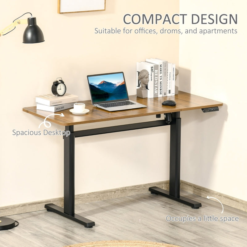 Denzel Electric Adjustable Height Standing Desk in Rustic Brown - Seasonal Overstock