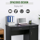Desks, Dylan Black Study Desk with Drawers - Seasonal Overstock