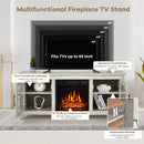 Fireplaces, Elio Natural 1400W Electric Fireplace TV Stand for TVs up to 65" - Seasonal Overstock