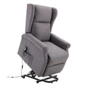 Arm Chairs, Recliners & Sleeper Chairs, Chelsea Grove Grey Wingback Lift Chair Recliner - Seasonal Overstock
