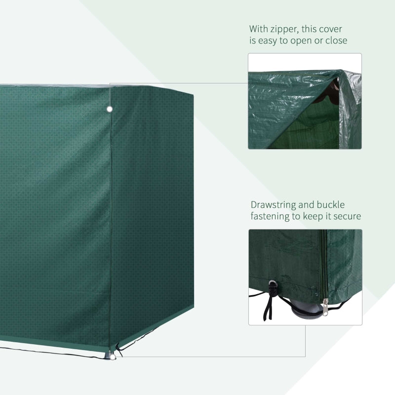 Large All Weather Patio Swing Cover 7'L x 5'W x 5'H - Green - Seasonal Overstock