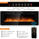 50" Ultra Thin Wall Mounted Electric Fireplace - Seasonal Overstock