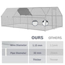 Coops & Hutches, 18.7' x 9.2' Steel Frame Walk-In Chicken Coop Run - Seasonal Overstock