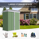 5' x 3' Lean-to Galvanized Steel Storage Shed - Green - Seasonal Overstock