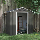 6.5' x 3.5' Steel Metal Storage Shed - Dark Grey - Seasonal Overstock