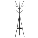 Ashly 9 Hook Black Metal Coat Rack Tree - Seasonal Overstock