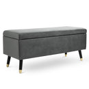 Helminia 43" Grey Storage Bench - Seasonal Overstock