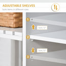 Julyette White Kitchen Island Cart on Rollers - Seasonal Overstock