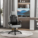 Gaming Chairs, Rowan High Back Gaming Chair with Flip Up Arm Rests - Grey - Seasonal Overstock