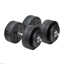 Set of 2 Adjustable Dumbbells Set 110 lbs (50 kgs) Total Weight - Seasonal Overstock