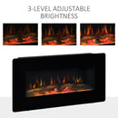 Fireplaces, 36" Wall Mounted Electric Fireplace with Heat - Seasonal Overstock
